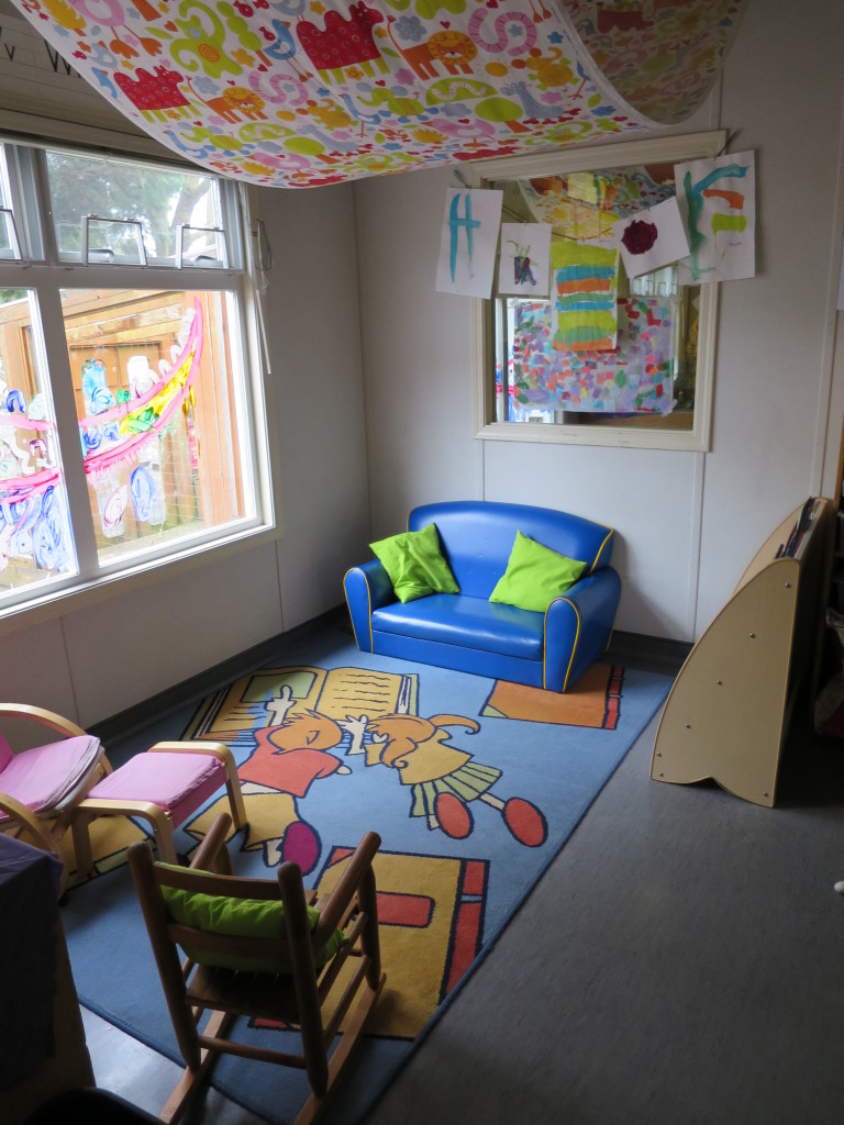 Reading area at Sunset Daycare